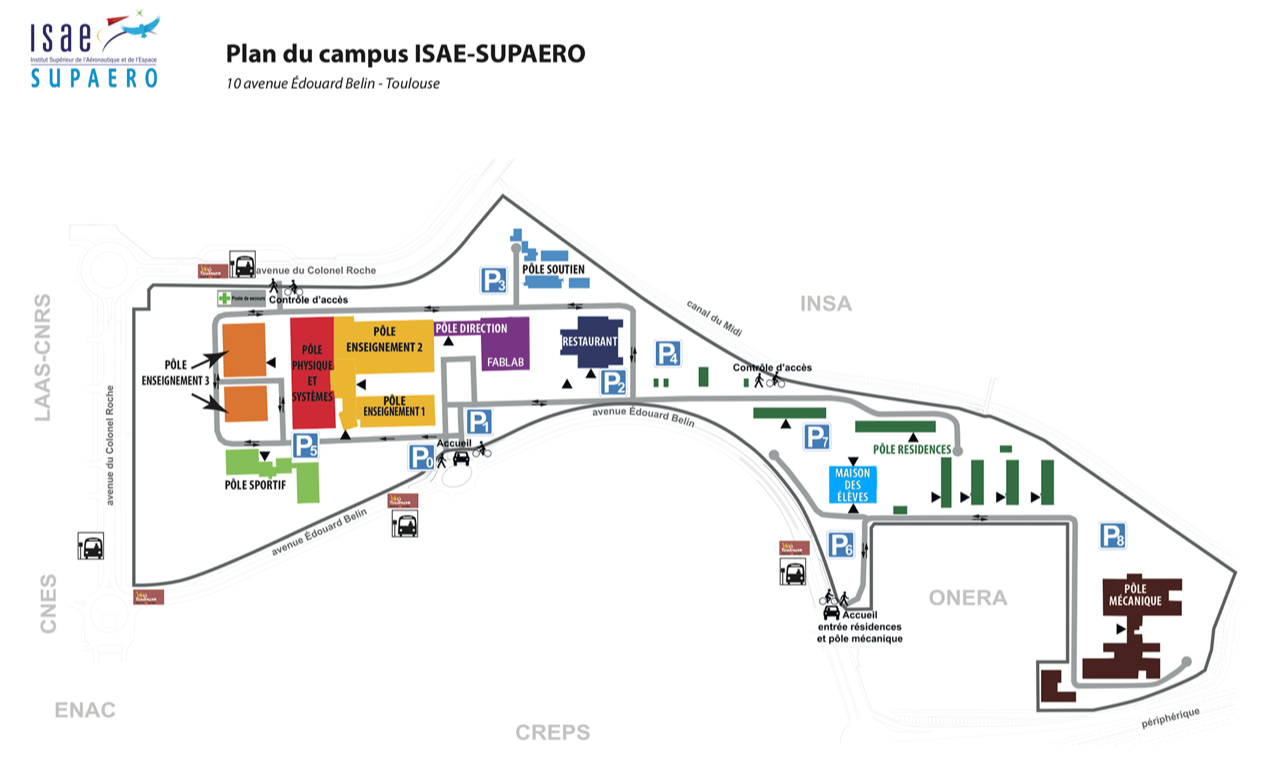 Le plan du campus
