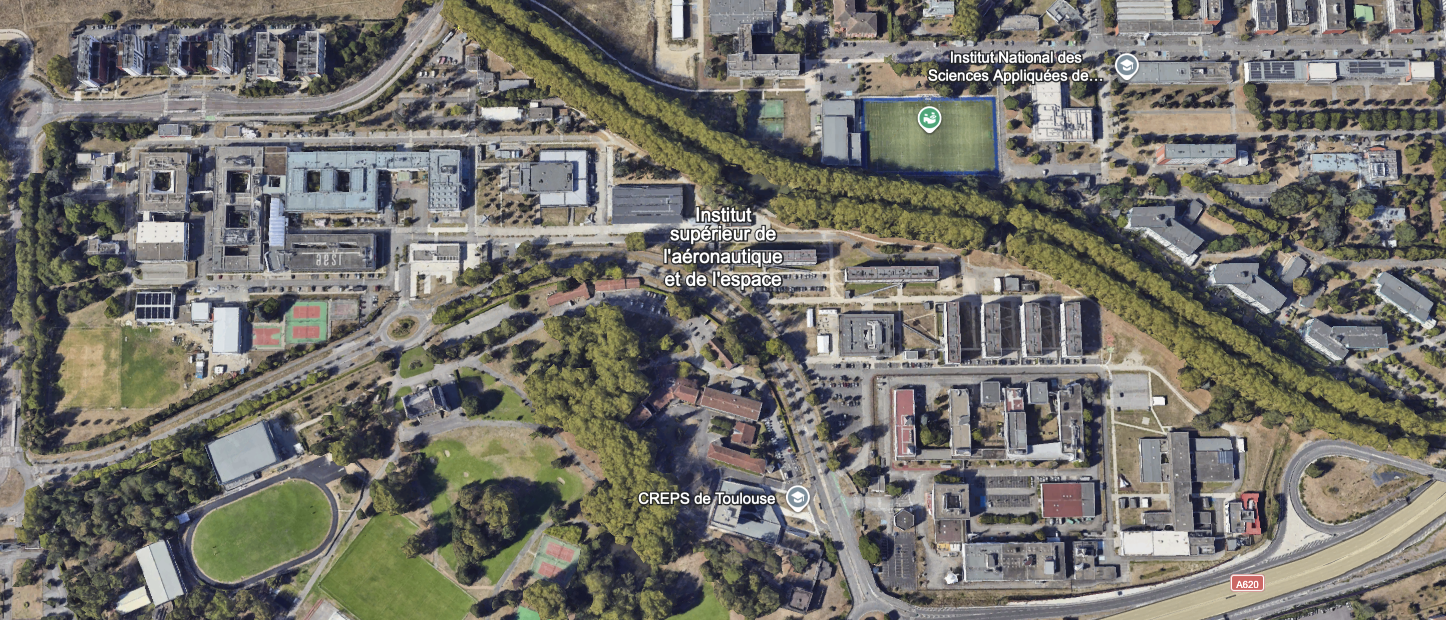 Le plan du campus satellite